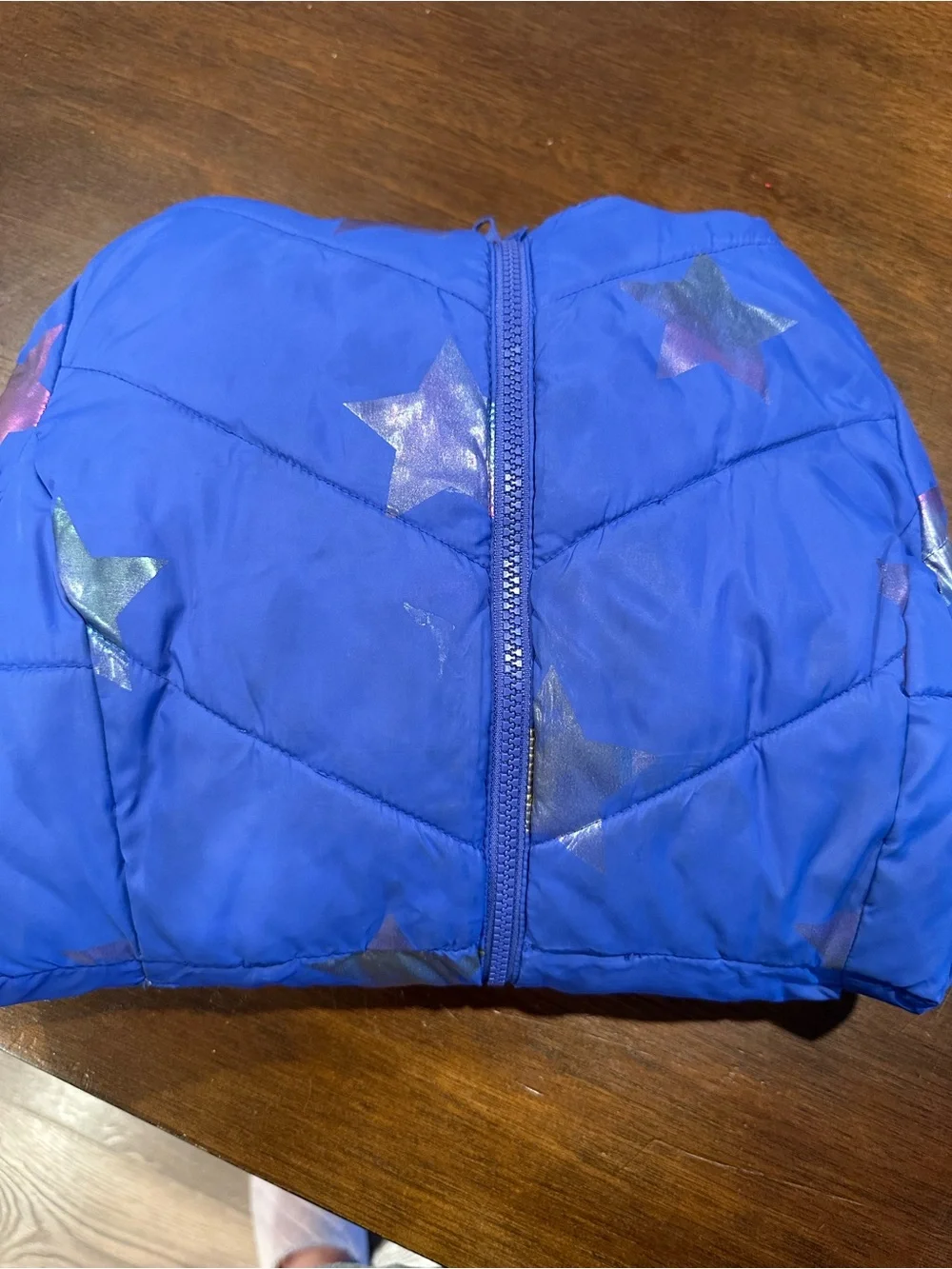 wonder nation Blue Star-Print Hooded Puffer Jacket
